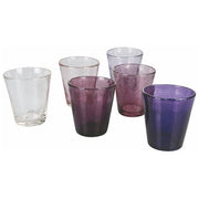 Villa d'Este Home Tivoli 5909887 Cancun Set 6 bicchieri acqua in vetro soffiato a bocca 330 ml colore Viola