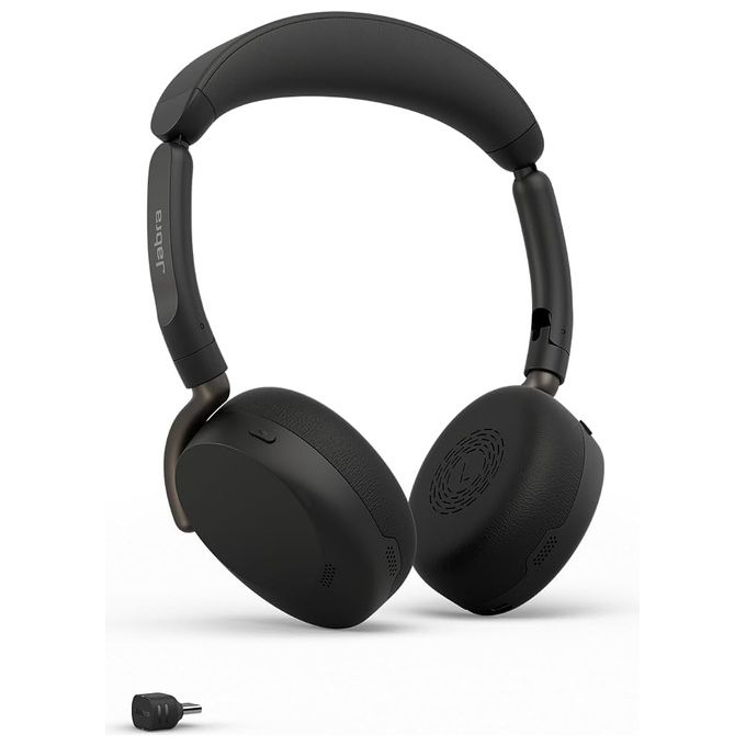Jabra 36699-999-899 Evolve3 65 Cuffie wireless Bluetooth con microfono USB-C MS Teams fino a 30 m di portata fino a 16 ore di autonomia colore Nero