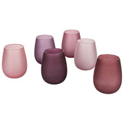 Villa d'Este Home Tivoli 5911523 Happy Hour Provence Set 6 Bicchieri Acqua Frosted in Vetro 500 ml colore Lavanda