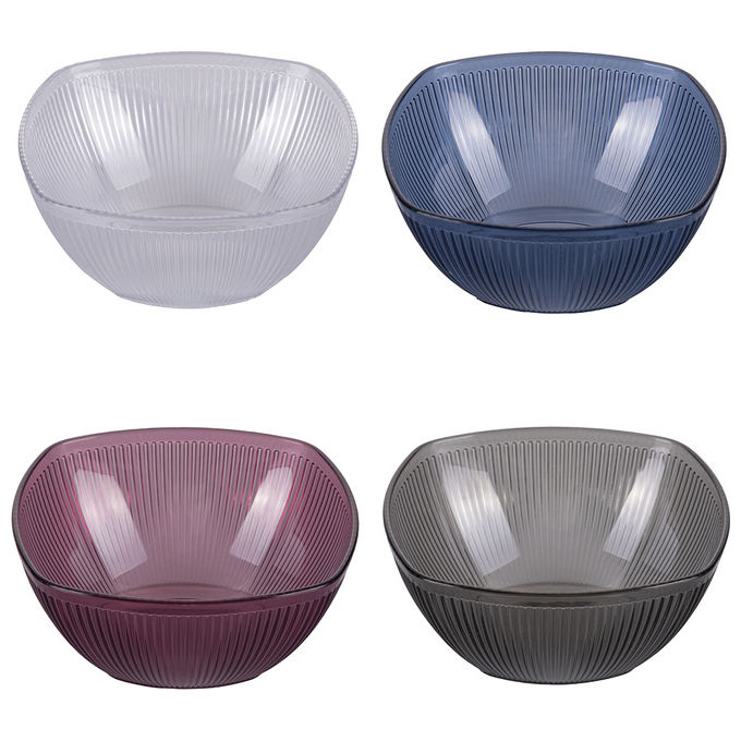 Villa d'Este Home Tivoli 59152163 Fashion Insalatiera Quadrata in Plastica SAN 3350 ml Superficie in Rilievo colore Acquamarina