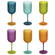 Villa d'Este Home Tivoli 5915792 Set 6 Bicchieri Acqua in Vetro Effetto Frosted Capacita' 300 ml Lavaggio a Mano Non Adatto al Microonde colore Multicolore