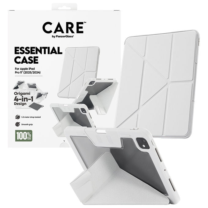 PanzerGlass CR93652 CARE by PanzerGlass Essential Case Cover per iPad Pro 11 (2024-2025) con 60% materiali riciclati colore Grigio