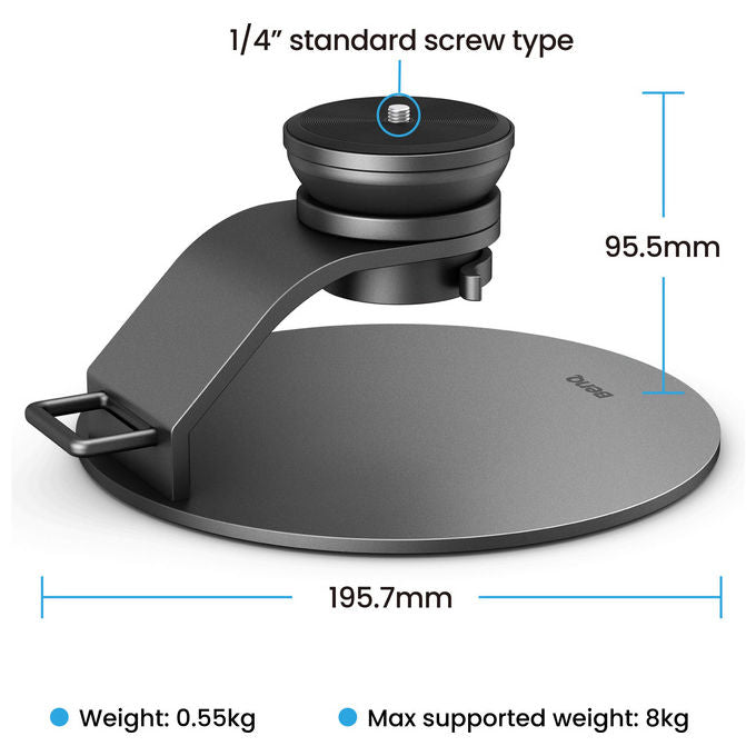 BenQ 5A.R0J10.00E ST30 Supporto da Tavolo per Proiettore GP520 TK705i TK705STi Regolabile ±20° Rotazione 360° Max 8 Kg colore Nero
