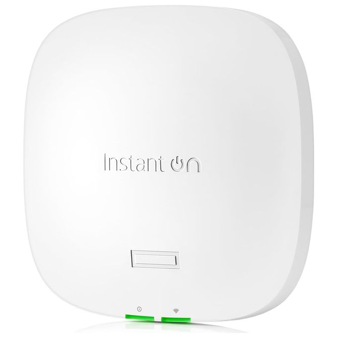Hewlett Packard Enterprise S1T15A HPE Networking Instant On AP21 Punto di accesso Wi-Fi 6 Dual band Fino a 50 dispositivi 2.4 GHz e 5 GHz Alimentazione PoE o adattatore 1500 Mbit-s colore Bianco