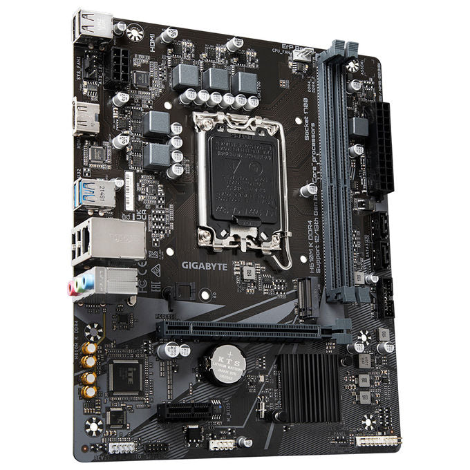 Gigabyte H610M K DDR4 Scheda madre Intel H610 Express LGA 1700 2x DIMM DDR4 fino a 3200MHz 1x M.2 2x SATA USB 3.2 Gen 1 LAN Gigabit colore Marrone