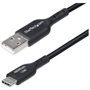StarTech USB2AC3MBR Cavo di Ricarica USB-A a USB-C 3m 15W 3A Guaina Intrecciata in Nylon TPE colore Nero