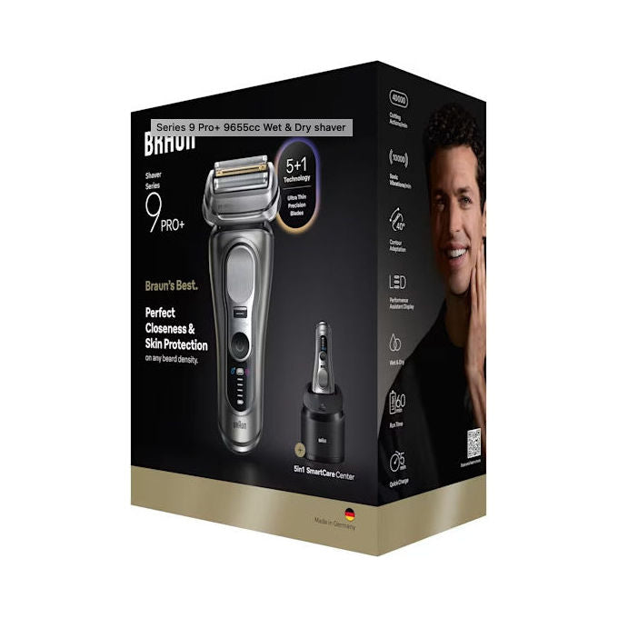 Braun, Rasoio Elettrico Series 9 Pro 9655CC, Barba, Graphite