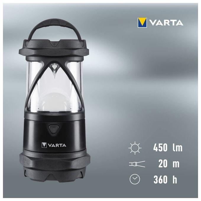 Varta Indestructible L30 Pro Nero-Trasparente Torcia a Mano Led