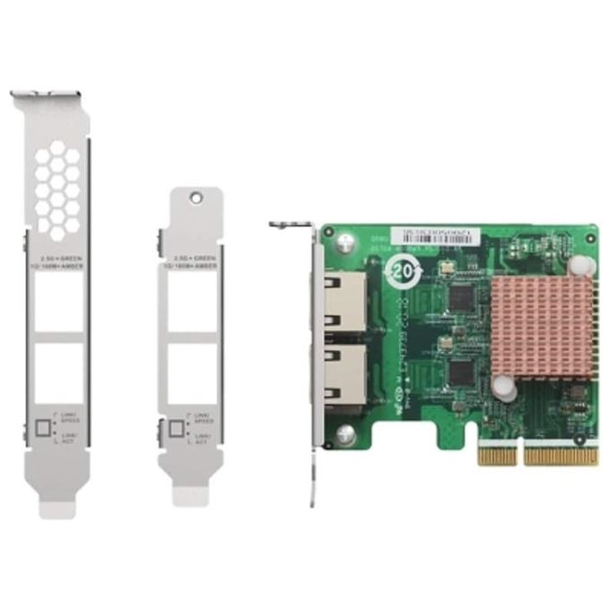 Qnap QXG-2G2T-I225 Scheda di Rete PCIe Dual Port 2.5 GbE Intel I225-LM Wake-on-LAN VLAN Teaming