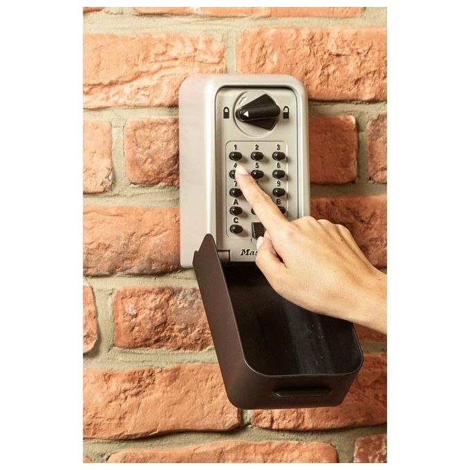 Master Lock 5426EURD Cassetta Portachiavi Certificata con Combinazione Programmabile 16000 Codici Possibili Materiale in Zinco Resistente agli Agenti Atmosferici colore Nero