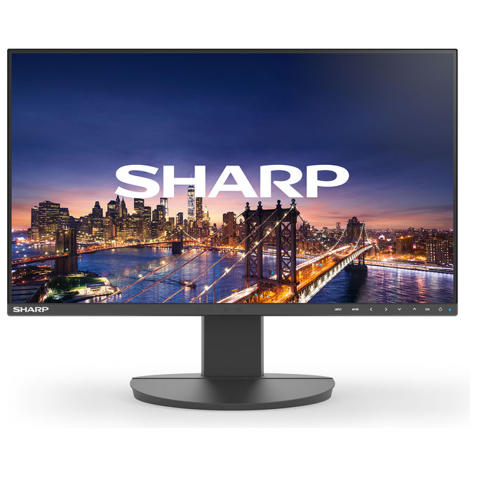 Sharp monitor 27 pollici Full HD, MultiSync EA272F, pannello IPS, 1920x1080, USB-C, DisplayPort, HDMI, regolazione altezza, Nero