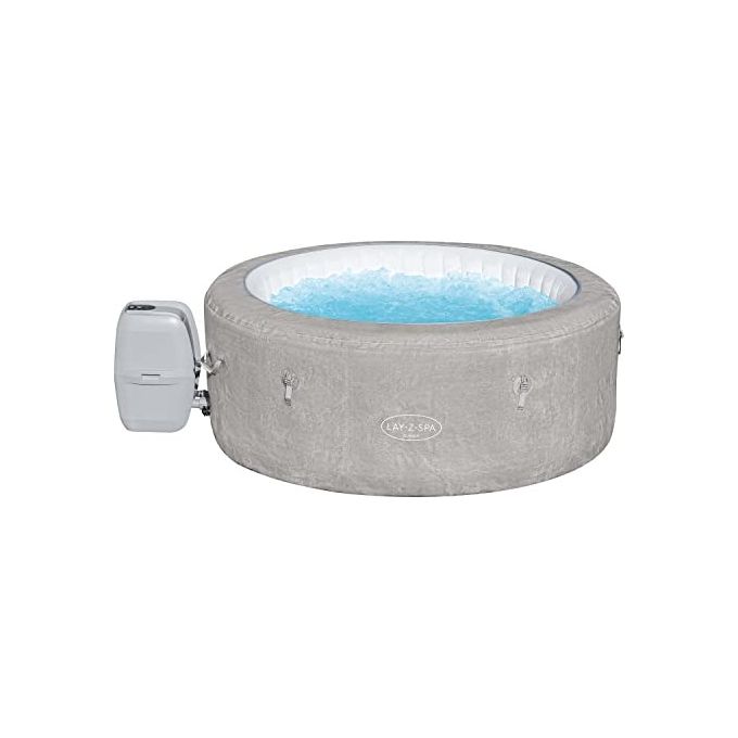 Bestway 60065 Minipiscina idromassaggio gonfiabile Zurich AirJet con EnergySense Capacita' 669 L per 4 persone 120 bocchette AirJet DuraPlus a 3 strati colore Grigio