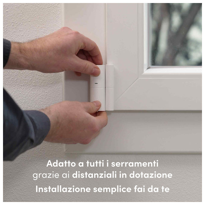 Beghelli 60105 Dom-e KIT di allarme wireless WIFI GSM 4G LoRa con sensore volumetrico sensore porta finestra sirena 105 dB 2 telecomandi colore Bianco