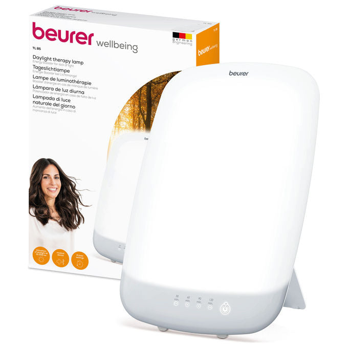 Beurer TL85 Lampada Antidepressiva 12.000 lux Timer Funzione Memoria LED UV-free colore Bianco