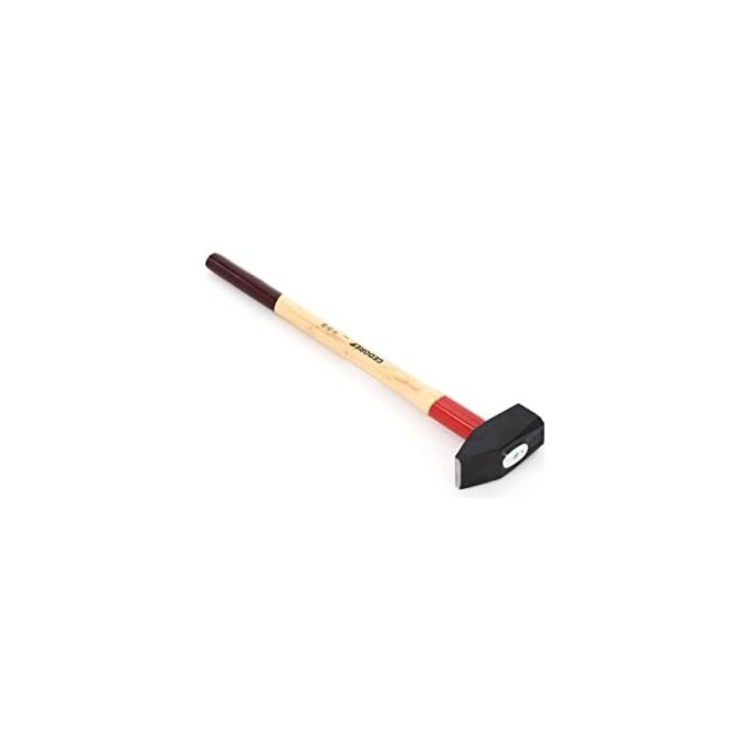 GEDORE 8673650 ROTBAND-PLUS Martello da Slitta 5 Kg Testa in Acciaio Forgiato Manico in Hickory con Protezione in Acciaio colore Marrone-Rosso