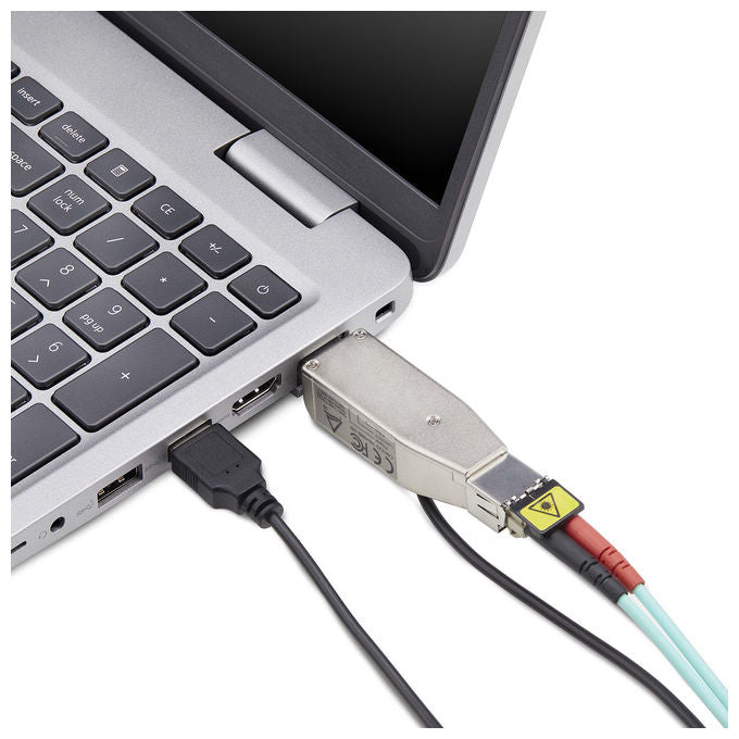 StarTech.com D01ML55U-FIBER-MEDIA Dongle Convertitore Multimediale da Fibra Gigabit a RJ45 Ethernet 1000 Mbit-s 1000Base-T 1000Base-LX LC Monomodale 10 km Multimodale 800 m Alimentato via USB colore Nero