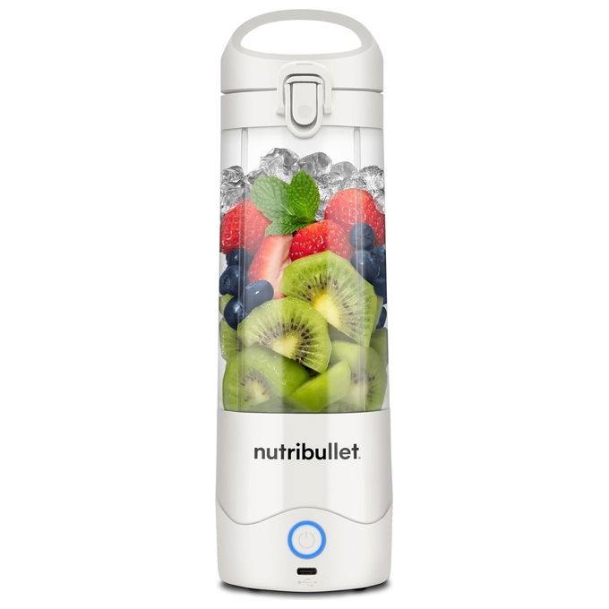 NutriBullet NBP003W Frullatore Portatile per Sportivi 0,475 L Ricaricabile USB-C Tritaghiaccio senza BPA colore Bianco