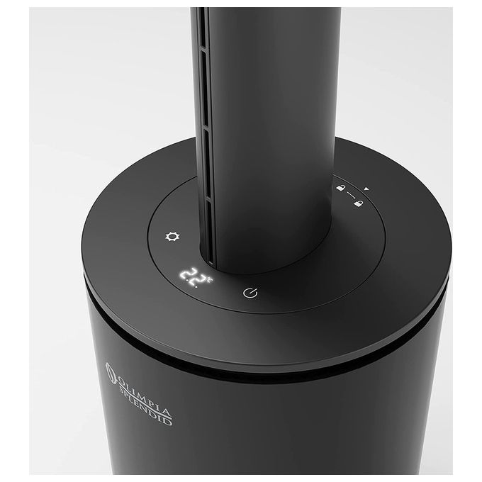 Olimpia Splendid 99276 Vertigo Purificatore d'aria per ambienti fino a 15 m² HEPA 14 UV-C carboni attivi 2000W Wi-Fi 32 dB colore Nero