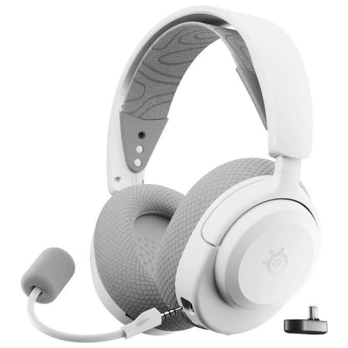 Steelseries 61687 Arctis Nova 3P Auricolare Wireless 2,4 GHz Bluetooth 5,3 Microfono Staccabile 40 h Autonomia colore Bianco