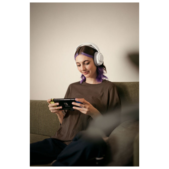 Steelseries 61687 Arctis Nova 3P Auricolare Wireless 2,4 GHz Bluetooth 5,3 Microfono Staccabile 40 h Autonomia colore Bianco