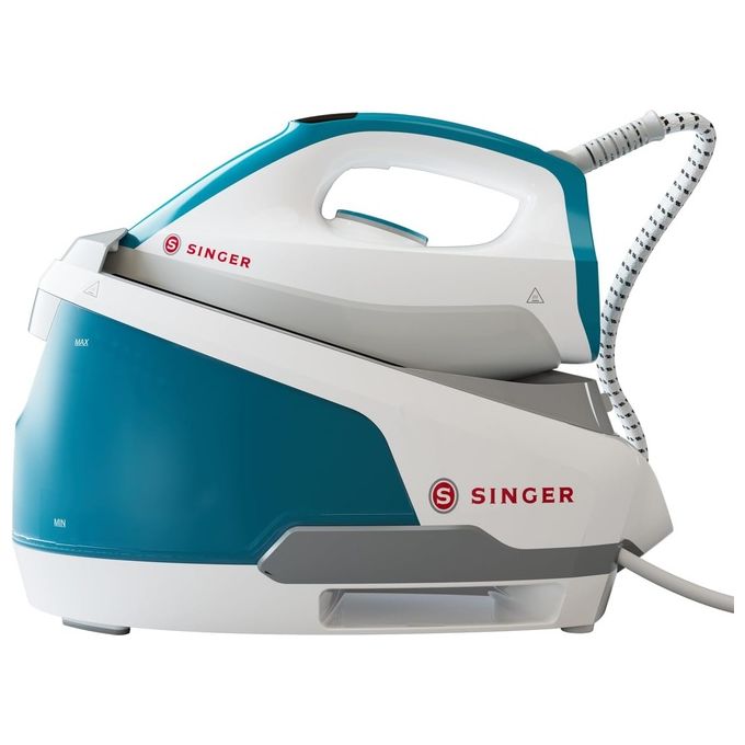 Singer TRUEBLAST True Blast 1.0 Ferro da Stiro con Caldaia 2200W 4.5 bar Piastra Ceramica Vapore 130 g-min colore Bianco Blu