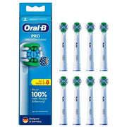 Oral-B 8006540861073 Pro Precision Clean Testine di ricambio per spazzolino elettrico 8 pezzi con setole a forma di X e indicatore di usura colore Bianco
