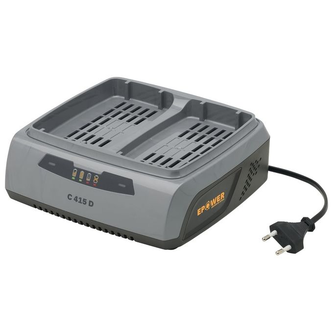 Alpina C415D Caricabatteria Doppio 48V 1,5A 2 Slot Compatibile Batterie E-Power Presa EU