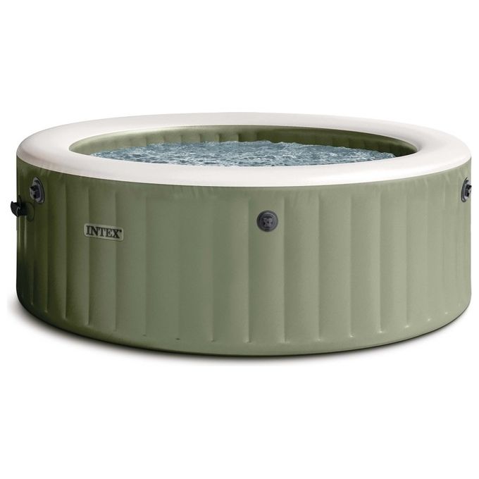 Intex 28428NP PureSpa Spa Gonfiabile Idromassaggio 6 Posti 216 cm 140 Getti Bolle 2200 W colore Verde Oliva