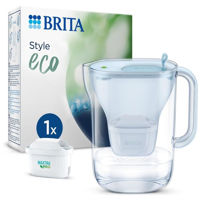 Brita Style Eco Glacier Blue Bottiglia per Filtrare l'Acqua 2.4 Litri