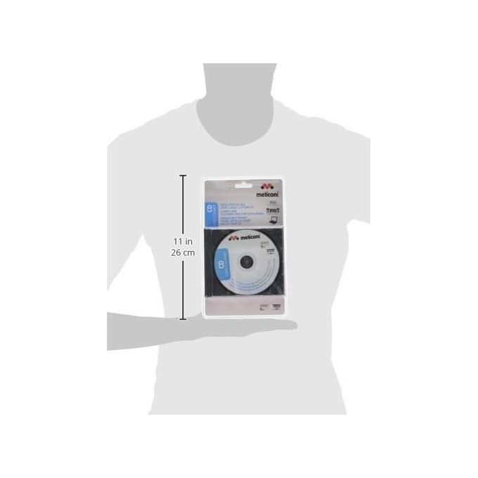 Meliconi 621011 Disco Pulizia Lenti Laser Lettori CD compatibile Hi-Fi Autoradio colore Blu Bianco
