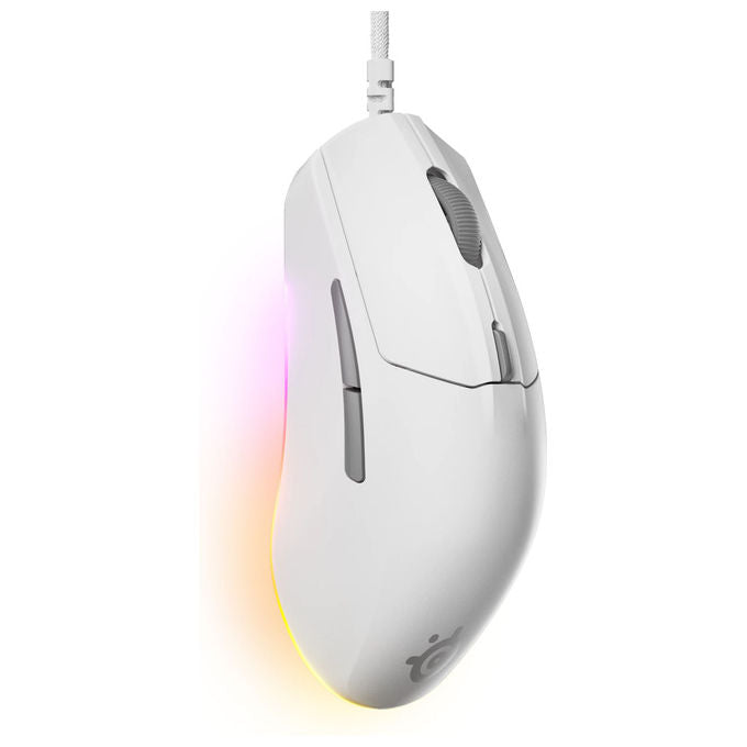 Steelseries Rival 3, Mouse Gaming Ottico Ambidestro Usb, Bianco
