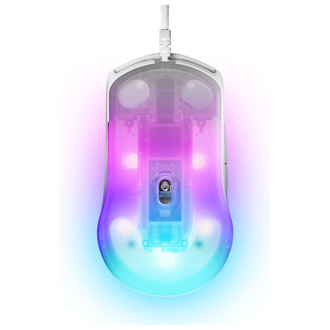 Steelseries Rival 3, Mouse Gaming Ottico Ambidestro Usb, Bianco