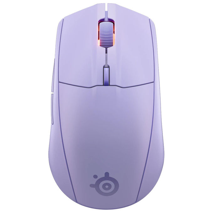 SteelSeries 62525 Rival 3 Wireless Gen 2 Mouse Gaming Sensore TrueMove Air 18000 DPI Connettivita' Dual Mode 2,4 GHz e Bluetooth Durata 60 milioni di clic colore Lavanda