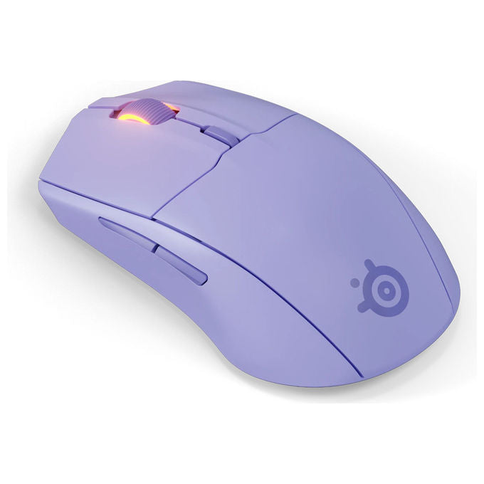 SteelSeries 62525 Rival 3 Wireless Gen 2 Mouse Gaming Sensore TrueMove Air 18000 DPI Connettivita' Dual Mode 2,4 GHz e Bluetooth Durata 60 milioni di clic colore Lavanda
