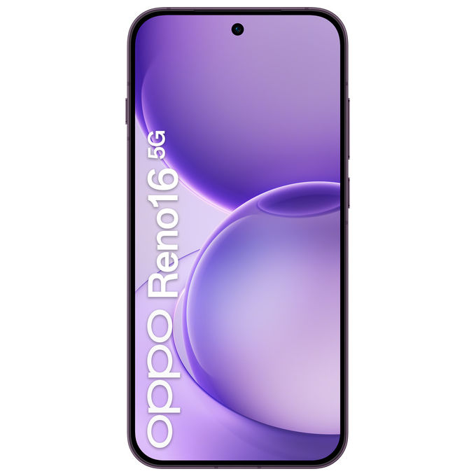 Oppo 110010237513 Reno16 5G Smartphone Tripla Fotocamera 50MP+50MP+50MP Display 6.32'' AMOLED 120Hz RAM 8GB ROM 512GB Batteria 6000mAh Ricarica 80W colore Viola