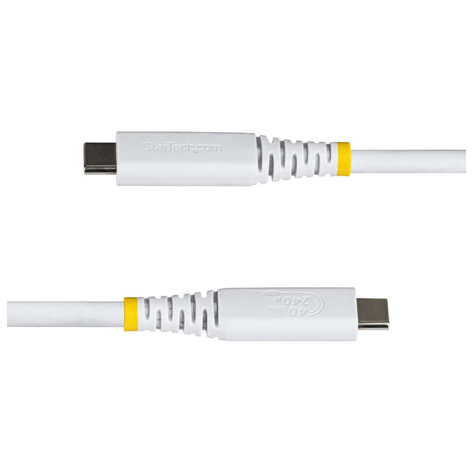 StarTech.com CC50CM40GUSB4TPW Cavo USB4 40 Gbps 240W PD 8K 60Hz Thunderbolt 4 Compatibile colore Bianco