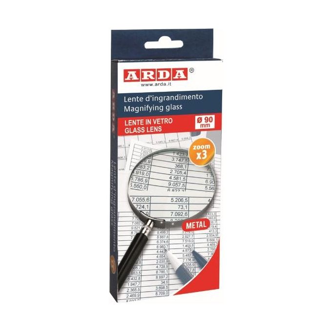 Arda B2035576 Lente di Ingrandimento Vetro Ottico 90mm