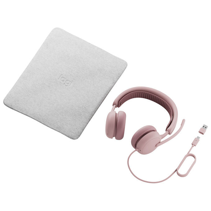 Logitech 981-001616 Zone Wired 2 Auricolare Cablato con Microfono Boom USB Type-C - USB Type-A Frequenza 20 - 20000 Hz Impedenza 36 Ω colore Rosa
