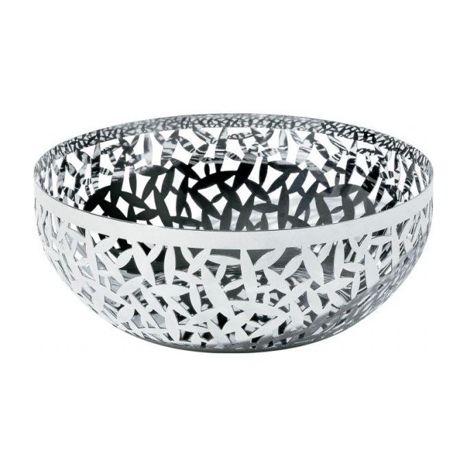 Alessi MSA04-21 Cactus! Fruttiera in Acciaio Inox traforata diametro 21 cm colore Acciaio Lucido