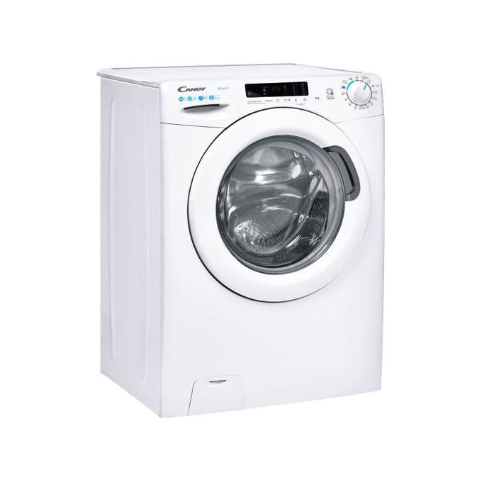 Candy CS 12102DW4-1-S - Lavatrice a Carica Frontale 10 kg, 1200 rpm, Classe Energetica E, Smart NFC con 16 Programmi e Funzione Partenza Ritardata (85×60×58 cm), Colore Bianco