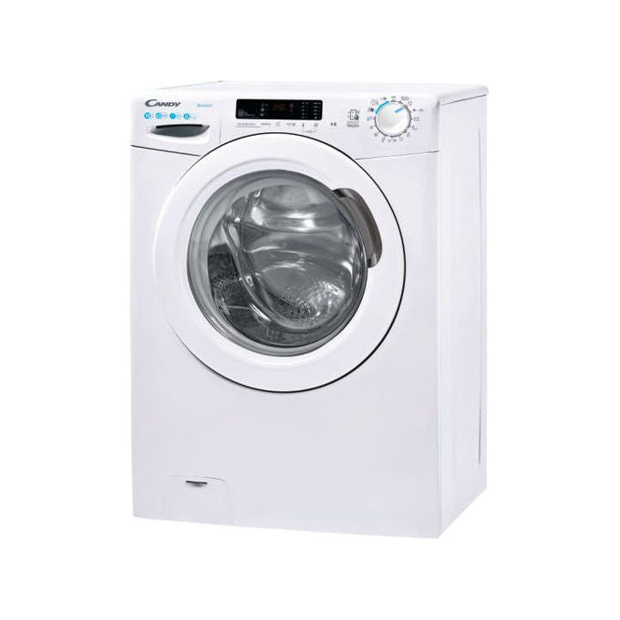 Candy CS 12102DW4-1-S - Lavatrice a Carica Frontale 10 kg, 1200 rpm, Classe Energetica E, Smart NFC con 16 Programmi e Funzione Partenza Ritardata (85×60×58 cm), Colore Bianco