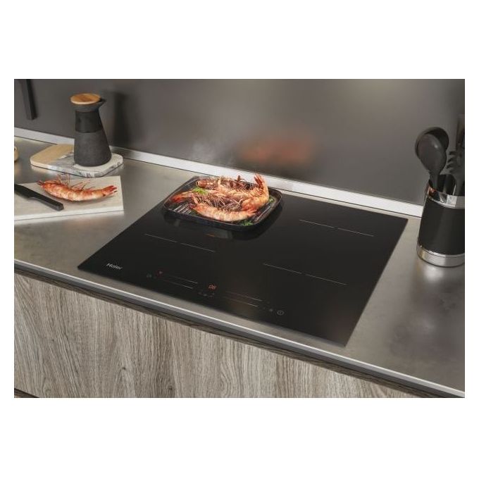 Haier HAISJ64MC Serie 2 Piano cottura induzione 59 cm 4 zone Touch Wi-Fi Bluetooth app hOn colore Nero