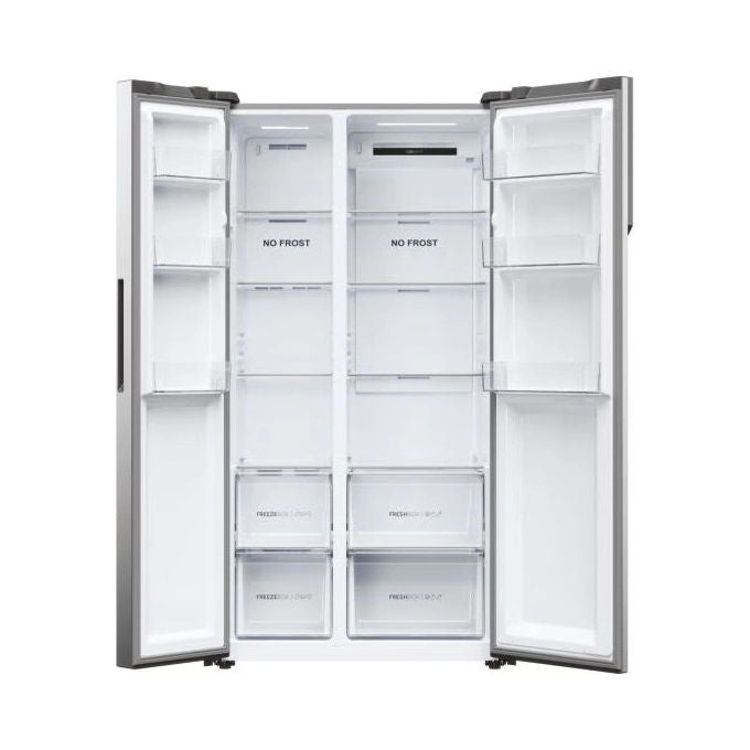 Haier HSR5918DNMP Serie 5 Frigorifero Side by Side 528 L 177,5 cm Classe D 38 dB Total No Frost Multi Airflow colore Platinum Inox