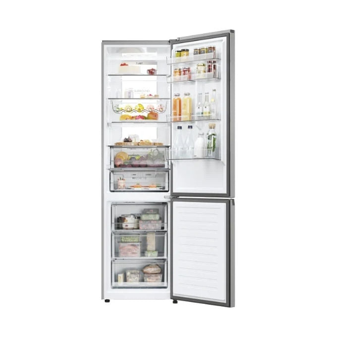 Haier HDPW7620ANPK 2D 60 Serie 7 Pro Frigorifero Combinato 409 L 205 cm Classe A 35 dB No Frost Wi-Fi colore Acciaio Inox