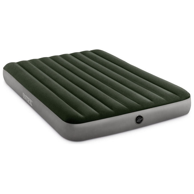 Intex 64109 Prestige Downy Materasso Gonfiabile Matrimoniale Fiber-Tech 152x203x25 cm 272 Kg colore Antracite Grigio