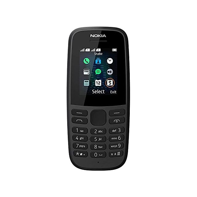 Nokia TA-1174 105 2019 Telefono Cellulare Dual SIM 2G 1.77'' 800 mAh Radio FM colore Nero