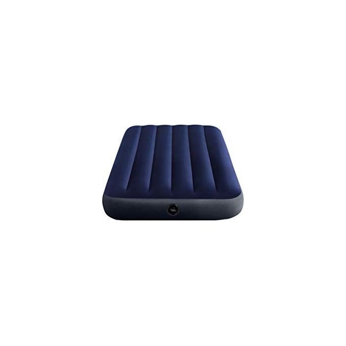 Intex 64758 Classic Downy Materasso Gonfiabile Piazza e Mezza Fiber Tech 137x191x25 cm