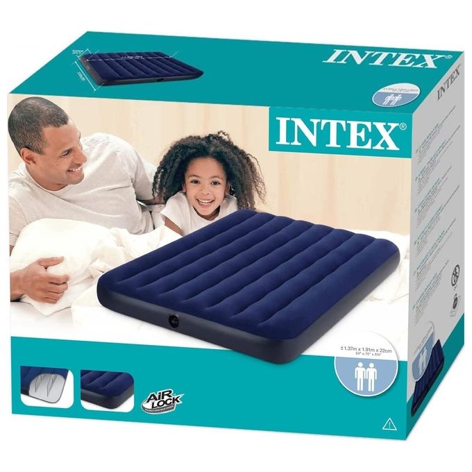 Intex DuraBeam Classic Downy Queen Materasso Matrimoniale 152x203x25cm con Tecnologia Fiber Tech