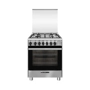 Glem Gas SA664MI6 Cucina a gas 60x60 cm 4 Fuochi Forno Elettrico Ventilato 9 Funzioni 67 L Classe A colore Inox
