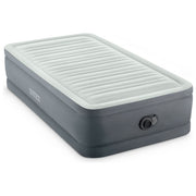 Intex 64902ND PremAire Materasso gonfiabile singolo Fiber-Tech pompa integrata 99x191x46 cm 136 Kg colore Grigio